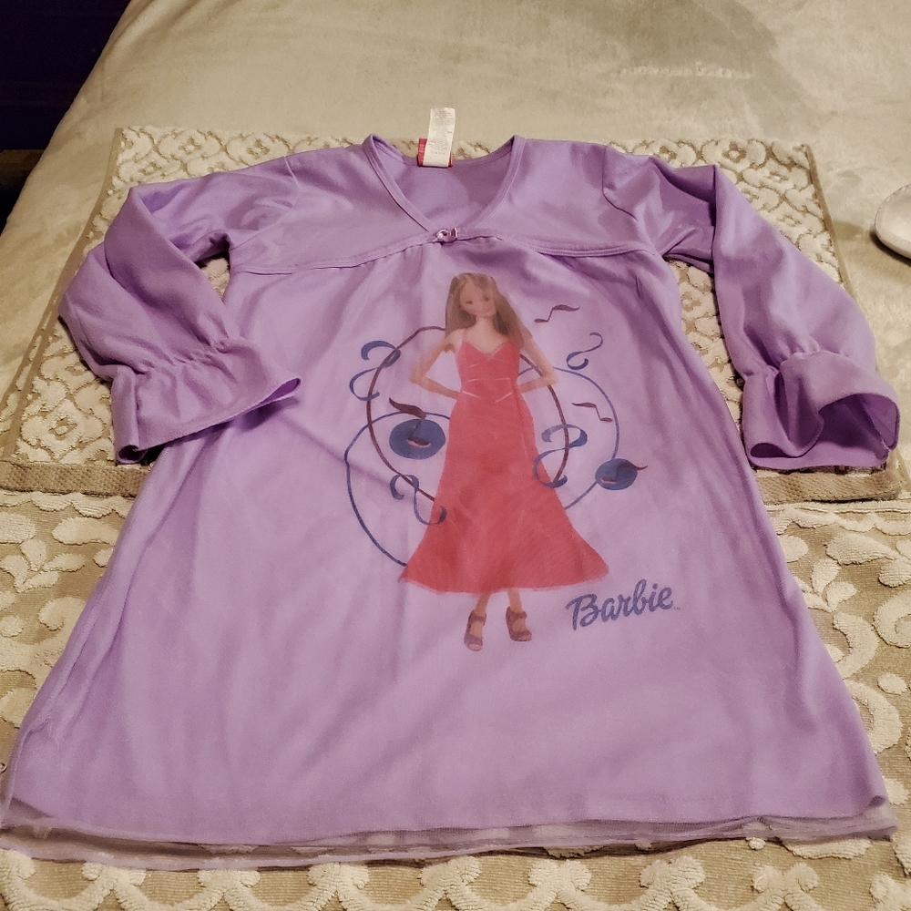 Barbie nightgown with sheer overlay